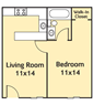 One Bedroom One Bathroom