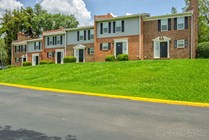 Apartment buildings + road