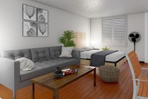 Experience the charm of this chic urban studio, designed for modern living.